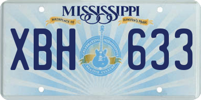 MS license plate XBH633