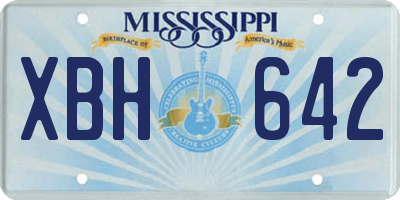 MS license plate XBH642