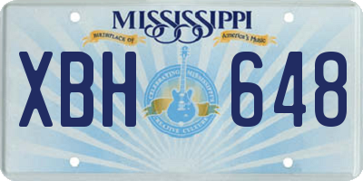 MS license plate XBH648