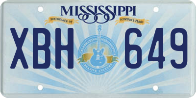 MS license plate XBH649