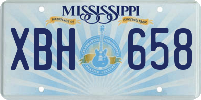 MS license plate XBH658