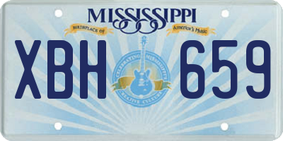 MS license plate XBH659