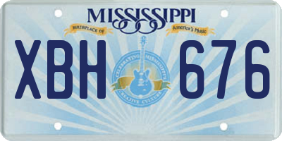 MS license plate XBH676