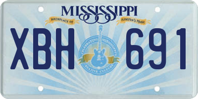 MS license plate XBH691