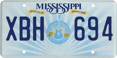 MS license plate XBH694