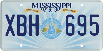 MS license plate XBH695