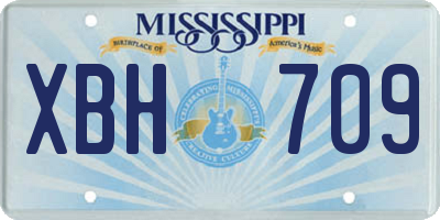 MS license plate XBH709