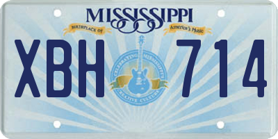 MS license plate XBH714