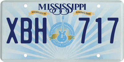 MS license plate XBH717