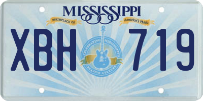 MS license plate XBH719