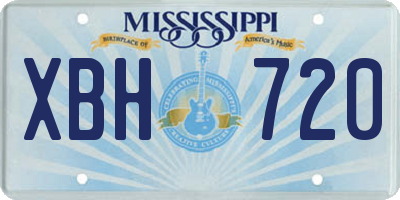 MS license plate XBH720
