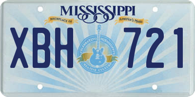 MS license plate XBH721