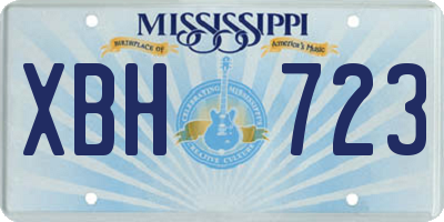 MS license plate XBH723