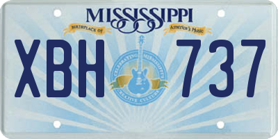 MS license plate XBH737