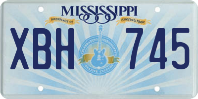 MS license plate XBH745