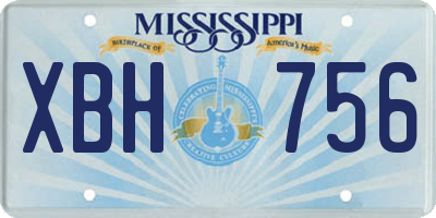MS license plate XBH756