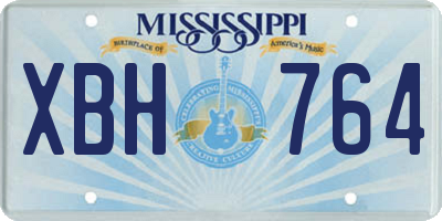 MS license plate XBH764