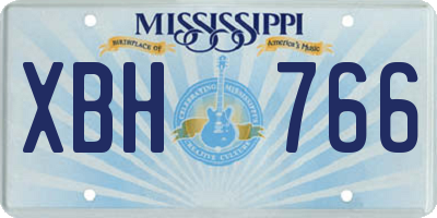 MS license plate XBH766