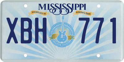 MS license plate XBH771