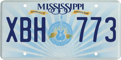 MS license plate XBH773