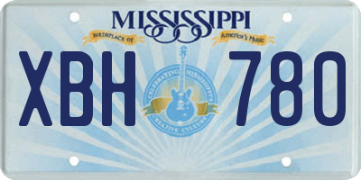 MS license plate XBH780