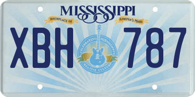 MS license plate XBH787
