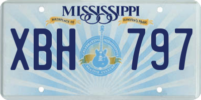 MS license plate XBH797
