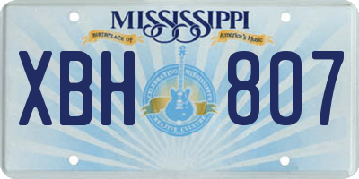 MS license plate XBH807
