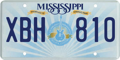 MS license plate XBH810