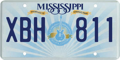 MS license plate XBH811