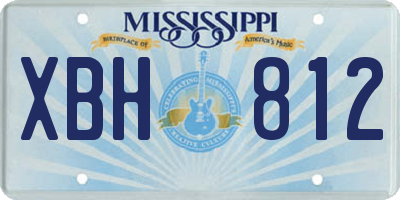 MS license plate XBH812