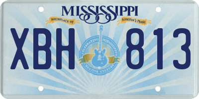 MS license plate XBH813