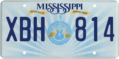MS license plate XBH814