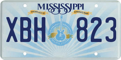 MS license plate XBH823