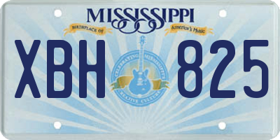 MS license plate XBH825