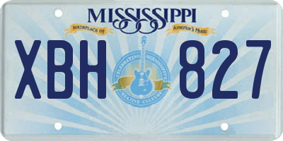 MS license plate XBH827