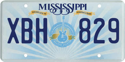 MS license plate XBH829