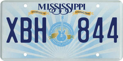 MS license plate XBH844