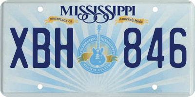 MS license plate XBH846