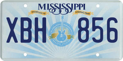 MS license plate XBH856