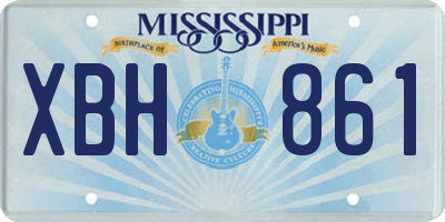 MS license plate XBH861
