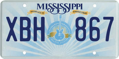 MS license plate XBH867