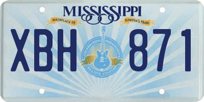 MS license plate XBH871