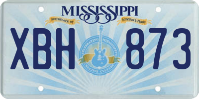 MS license plate XBH873