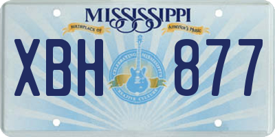 MS license plate XBH877