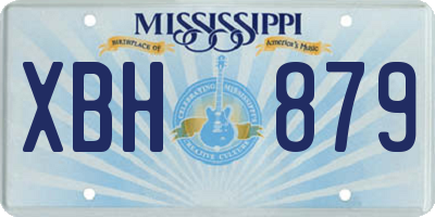 MS license plate XBH879