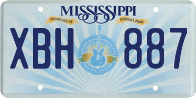 MS license plate XBH887