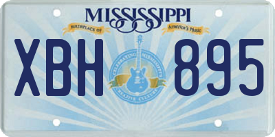 MS license plate XBH895