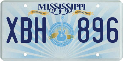 MS license plate XBH896