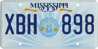 MS license plate XBH898